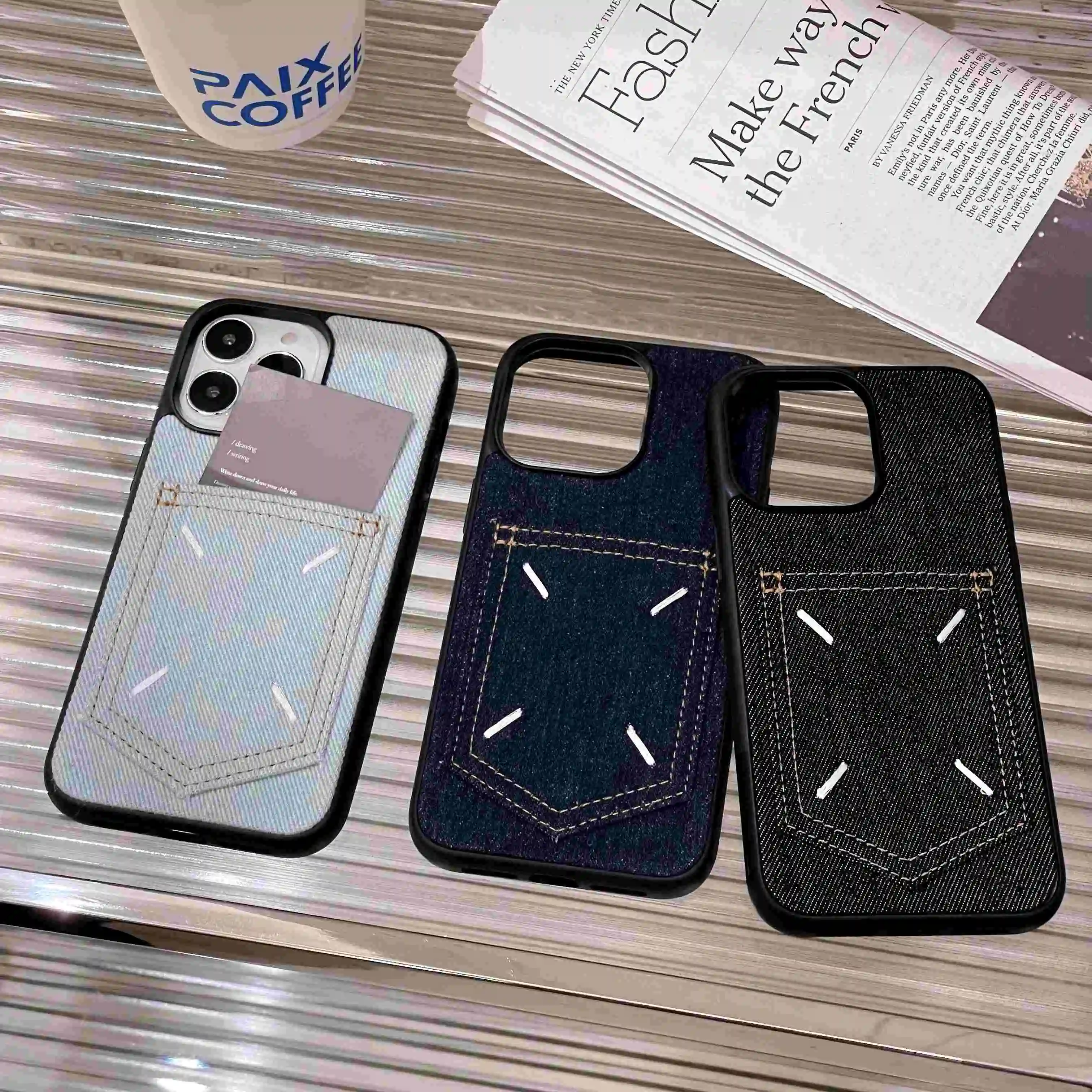 iPhone ブランド ファッション 高品質 iPhoneケース デニム生地 スマホケース